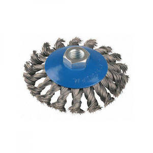 L3 Wire Brushes: 115mm T/K Twisted Knot Bevel Wire Brush M14x2 24G