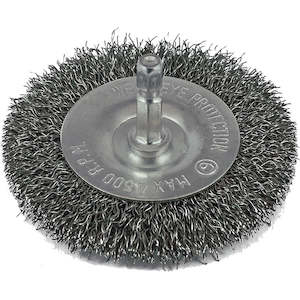 Itm Crimp Wire Spindle Mounted Wheel Brush 75mm