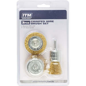 L3 Wire Brushes: Itm 3 Piece Crimp Wire Brush Kit