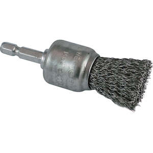 Itm Crimp Wire Spindle Mounted End Brush 25mm