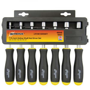 3/16"-1/2" Bondhus Hollow Shaft NutDriver 7Pc Set