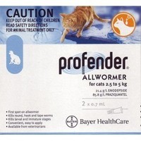 Products: Profender allwormer for cats 2.5-5kg