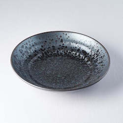 Black Pearl: Black Pearl Flat Serving Bowl