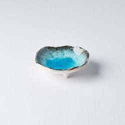 Sky Blue: Sky Blue Sauce Dish With Feet