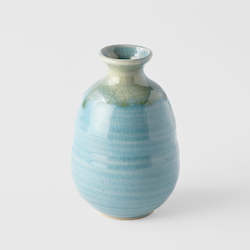 Sake: Pale Blue with Green Top Sake Jug