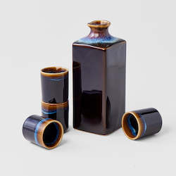 Sake: Black with Blue Sake Set