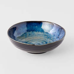 Indigo: Indigo Blue Medium Shallow Bowl