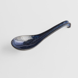 Indigo: Indigo Blue Large Ceramic Spoon
