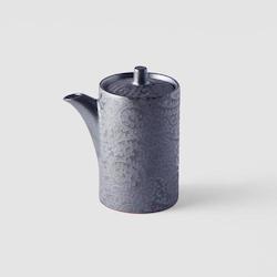 Matte Black: Black Scroll Soy Pot
