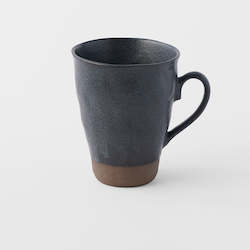 Matte Black: Black Lopsided Coffee Mug