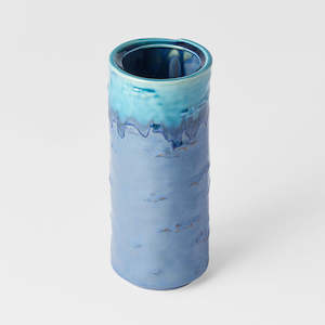 Small Things: Turquoise & Cobalt Cylinder Vase