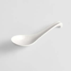 Whites: Matte White Large Ceramic Spoon