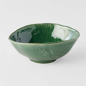 Oribe Green: Oribe Green Large Uneven Bowl