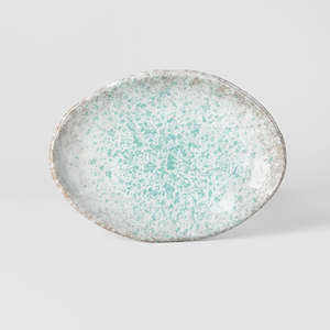 Aqua Splash Medium Oval Plate