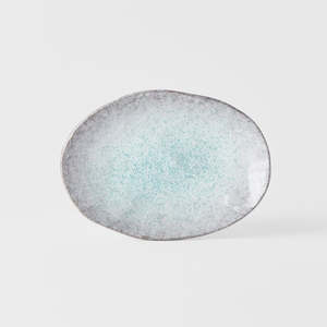 Aqua Splash Large Oval Plate