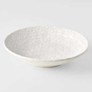 Whites: White Star Large Shallow Bowl