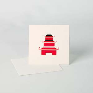 Paper Lanterns: Asian Temple Greeting Card