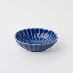 Indigo: Blue Chrysanthemum Sauce Dish