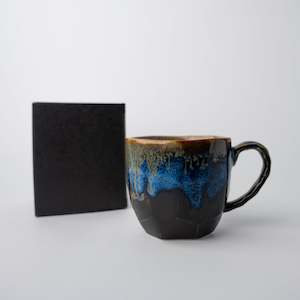Black & Bright Blue Drip Gift Mug
