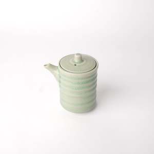 Celadon Ribbed Soy Pot