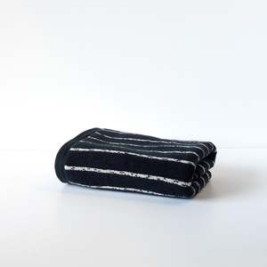 Washi Stripe Bath Mat in Black