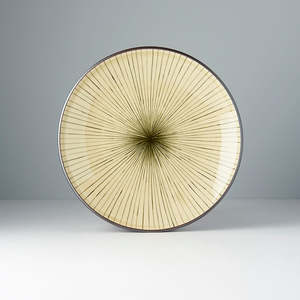 Green Converging Dinner Plate