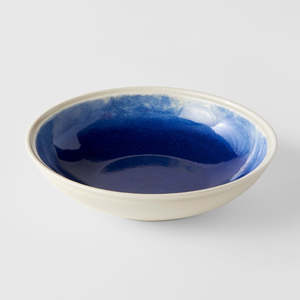Ocean Blue Shallow Bowl