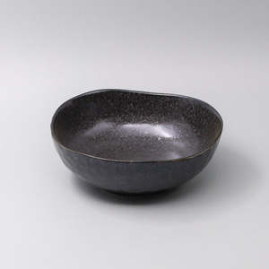 Matte Black Large Uneven Bowl