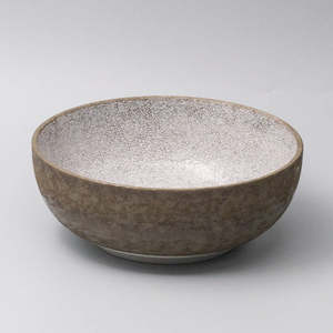 Crazed Grey Deep Serving Bowl