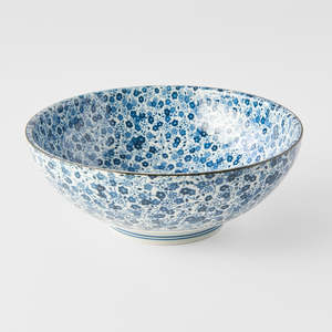 Blue Daisy Large U Shape Bowl