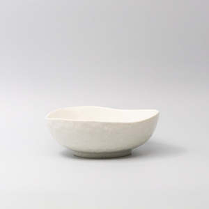 Off White Large Uneven Bowl