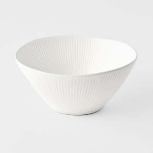 Whites: Snow Leaf Large Deep Bowl