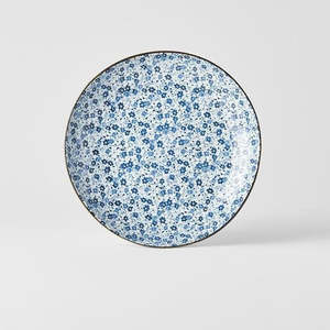 Blue Daisy Uneven Dinner Plate