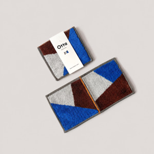 Japanese Cloths Towels: Blue Shard Otta Compact Towel