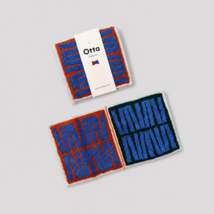Japanese Cloths Towels: Orange Stripe Otta Compact Towel