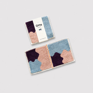 Japanese Cloths Towels: Purple Puzzle Otta Compact Towel