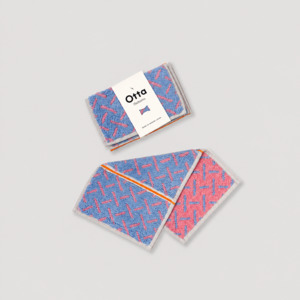 Japanese Cloths Towels: Blue Dash Otta Compact Towel