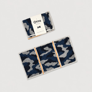 Japanese Cloths Towels: Navy Camo Otta Compact Towel