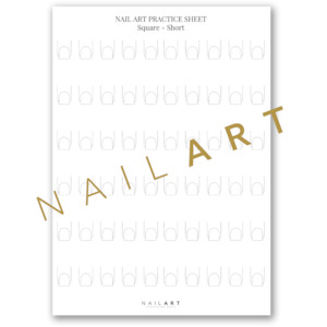 Digital: Nail Art Practice Sheet - Square Download