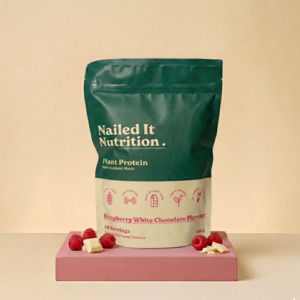 Plantproteins: Raspberry White Chocolate Plant Protein