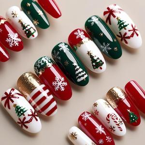 Nail Art Brushes And: Christmas Stickers