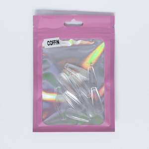 Beauty: Soft Gel Tip – Long Coffin - Refill (20 Pack)