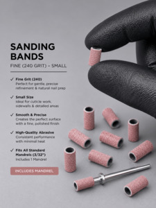 Prep Tools And: Small Sanding Bands – 240 Grit (Fine) with Mandrel