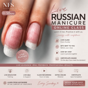 Live Online Classes: LIVE ONLINE RUSSIAN MANICURE CLASS