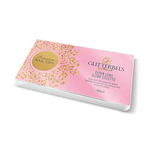 Glitterbels: Glitterbels Extra Long Clear Stiletto Tips