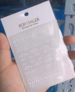 Nail Decals Stickers: Snake stickers white
