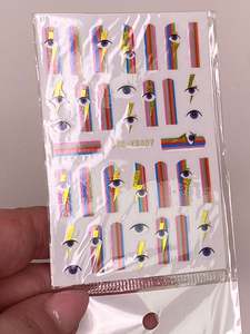 Nail Decals Stickers: Lightening/eyes