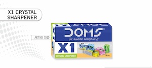Products: 7010 - DOMS X1 CRYSTAL SHARPENER 20 PCS PACK - Naman Limited