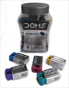 Products: 7460 - DOMS ROBUST SHARPENER 25 PCS JAR - Naman Limited