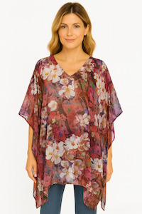 Fashion: Floral Silk Long Kaftan
